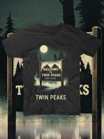 T-Shirt with Twin Peaks Print Twin Peaks Mystic Scene Horror Horror L black