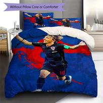 Luka Modric Croatia Map 3Pcs Bedding Set, Duvet Cover with 2 Pillowcases, Football Star Bed Linens, No Comforter No Pillow Core 250x220cm