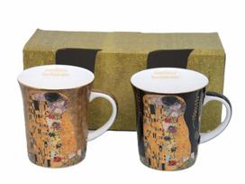 Porcelain Mugs Set in a Gift Box Klimt Kiss Collection