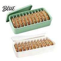 Space Saving Bread Slice Holder 11-Slot Silicone Freezer Box for Sourdough Storage, Flexible Container with Individual Reusable Homemade Saver