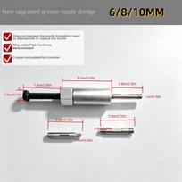 Grease Fitting Cleaning Tool Hydraulic Rejuvenator with Adapters Grease Fitting Unclogger for Vehicles Excavators Farm Machinery gray