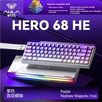 Magnetic Keyboard Mechanical Aula Hero68he Wired RGB65% Teclados Gamer Hot-Swap PC 8000 Hz Polling Rate White Clavier Mecanique