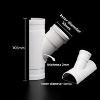 Naujas PVC vamzdžio taisymo lopas Baltas T formos jungtis 50 75 110 Santechnikos priedai Pramoninis 16mm