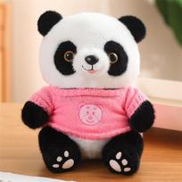 Naujausias megztukas Panda pliušinis žaislas Vaikų žaislas Namų dekoracija Mielas žaislas Mergaitės dovanos Pliušiniai žaislai Panda lėlė Darbo draugas 25cm white