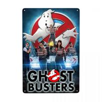 Vintage Cartoon Anime Ghostbusters Metal Sign Tin Plaques  Perfect Wall Decor for Pub Man Cave Bar or Home  Decorative Art fo 20x30cm（7.8x11.8inch） gray