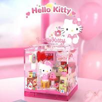 AREA-X Sanrio serija Kuromi Hellokitty Cinnamoroll Statybiniai blokeliai MOC Kūrybingi namo papuošalai Modeliniai plytos Žaislai Suaugusiųjų dovanoms with box