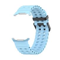 Marine Band For Samsung Galaxy Watch 7 ultra 47mm Sport silicone Bracelet Strap Galaxy Watch ultra Strap 47 luminous Accessories Watch 7 ultra 47mm gray
