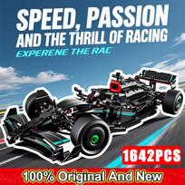 W14 F1 E 42171 Performance Racing Car 1642PCS Build Kits 1:8 Scale Collectible Adult Authentically Detailed Display Model Decors gray