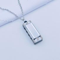 New 4-hole 8-tone Necklace Harmonica Metal Woodwind Harmonica Chain Mini Mini Musical Instrument Gift sidabras