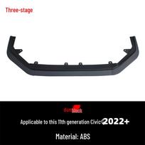 Suitable for 11th Gen Civic: No-Drill, Anti-Scratch Front Lip with Three-Section Frameless Design. matinė juoda spalva