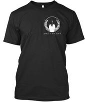 Anonymous 100% Cotton T-shirt Mens Tees Top Made in the USA T-Shirt Tee Top Unisex S black