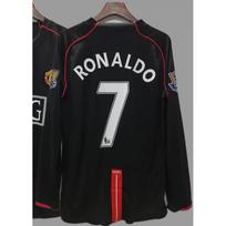 Vintažiniai marškinėliai, futbolo aprangos, AC Ronaldo, Ronaldinho, Zidane, ilgomis rankovėmis sportiniai drabužiai, nacionalinių komandų uniformos M gray