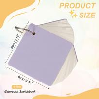 1/2Pcs Loose Leaf Hardcover Pocket Watercolor Sketchbook 230GSM Blank Travel Journal Sketch Book for Writing Drawing Painting (as the picture,1Pcs) gray