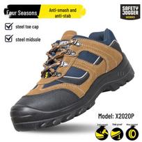 Safety Jogger Men's Mesh Anti-smash, Anti-puncture Breathable Shoes Color:200607；Size:45 brown