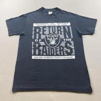Vintage Oakland Raiders T-Shirt Mens Small Black Trench Football Coliseum 80s 2XL gray