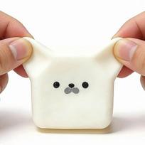 Kawaii Milk Cube Seal Squishy Toy Slow Rising Soft Squeeze Scented Stress Relief Fidget Toys  Playsets for Birthday Gift Present Sensory šviesiai pilka spalva