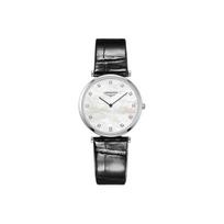 Longines Master Collection Quartz Movement Diamond Hour Markers Watch 33mm White Dial Stainless Steel Case Leather Strap Women watches L4.709.4.88.2 White Dial Silver Watch Case white