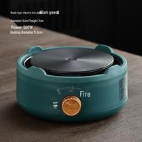 Electric Ceramic Tea Stove: Mini Household Far-Infrared Stove for Brewing with Side Handle Pot Electric Stove, White gray