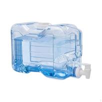 Water Container with Faucet Transparent Dispenser Spigot Leakproof for Journeyers, 7-5l white