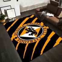 Dundee United logotipas Juodas ir oranžinis kilimas Neslystantis kilimas, tinkamas svetainės ir miegamojo sofoms 40x60cm( 15x23in ) orange