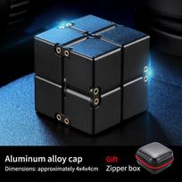 Alloy Infinity Cube Fidget Toy Ultra-Durable Sensory Stress Reliever For Adults  Kids Anxiety Relief Gift