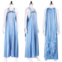 Žvaigždžių karai Padme Amidala Mėlyna suknelė Cosplay kostiumų rinkinys Helovino karnavalui Cosplay apranga XL mėlyna