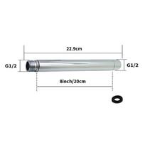 Stainless Steel Straight Shower Extension Arm Compatible with G1/2 Shower Fittings to Extend Reach Without Leakage