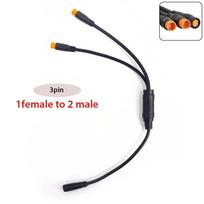 Y Splitter 1T2 Cable 3 Pin Connector for BAFANG BBS01B BBS02B BBSHD E-bike Signal Sensor Waterproof Electric Scoote Bicycle Cord black