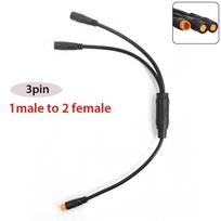 Y Splitter 1T2 Cable 3 Pin Connector for BAFANG BBS01B BBS02B BBSHD E-bike Signal Sensor Waterproof Electric Scoote Bicycle Cord white