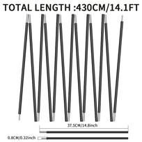 Aluminum Alloy Tent Poles 161CM/111CM Camping Tent Rods 11/11Section Camping Essential Accessories