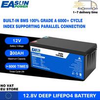 Easun Power Lifepo4 Baterija 300Ah 100A 12V 24V 100% Naudojimo Klasė A Eve/Great Power Elementai Saulės Baterija Be PVM
