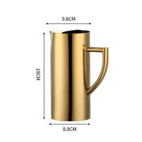 Tone Stainless Steel Pitcher Polished Cylindrical Even Pour Metal Jug for 1L beige