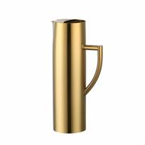 Tone Stainless Steel Pitcher Polished Cylindrical Even Pour Metal Jug for 2L