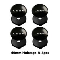 4 vnt. 56 mm automobilio ratlankio centrinis dangtelis Aliuminio metalinis logotipas Lipdukas Seat FR Cupra Leon Ibiza Exeo Alhambra Altea Tarraco Exeo black