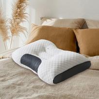 Ergonomic Neck Pillow Bed Bedding Soft Sweat Absorbing Sleeping Cervical white