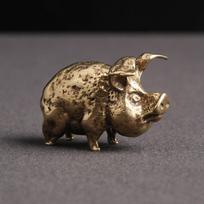 Žalvarinis Retro Dvylikos Zodiako Ženklų Kiaulės Svetainės Dekoracija Imitacija Mini Ornamentas Kietas Šernas Personalizuotas Automobilio Raktų pakabukas brown