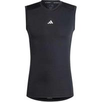 Adidas Techfit Kompresinis Treniruočių Berankovis Marškinėlis Juodas Vyriškas Gatvės Drabužiai JE6694 S black