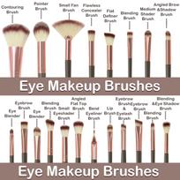 Naujas 30 vnt. kavos spalvos makiažo šepetėlių rinkinys, 46 dalys, pudros kempinėlė, grožio įrankiai, didelis rinkinys 20Champagne color makeup gray