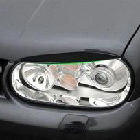 2x Black Headlights Eyebrow Eyelids Cover For VW Golf 4 MK4 1997 1998 1999 -2002 black