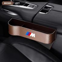 Automobilio sėdynės tarpas, plyšys, kišenė, gaudyklė, organizatorius, skirtas BMW M E46 E90 E60 F30 F10 E39 E36 F20 G30 G20 E87 E92 E91 E30 Priedai brown-left