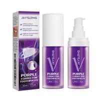 Jaysuing Purple Whitening Toothpaste - Cleans stains, freshens breath, whitens teeth. Oral hygiene care. 30ml gray