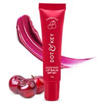 Dot & Key Vyšnių lūpų balzamas SPF 50 12g | Tonuotas blizgus minkštas lūpų drėkinamasis ir skaistinamasis moterims red