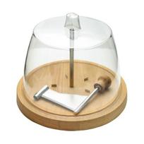 Sūrio tarkavimo pjaustytuvas su aštriu peiliuku, pagrindu, ergonomiška rankena, sūriui, medžio masyvo, nerūdijančio plieno, šokolado pjaustytuvas B