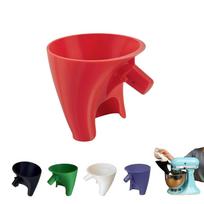 Miltų piltuvėlis, suderinamas su KitchenAid maišytuvais, Miltų piltuvėlio priedas, tinkantis litrinių stacionarių maišytuvų, Virtuvės kepimo įrankis 1pc raudona