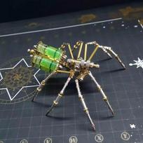 Pasidaryk pats mechaninio voro metalinis modelis, 3D dėlionės, Cyberpunk vabzdžių surinkimas, kūrybiškos rankų darbo metalinės dėlionės gray