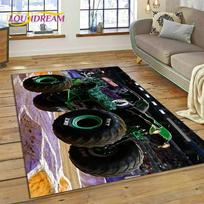 Monster Truck Monster Jam Animacinis Kilimas-Kilimėlis Miegamajam Svetainei Namų Sofos Dekoravimui, Vaikų Žaidimų Didelis Dekoras Grindų Kilimėlis 60x90cm( 23x35in ) gray