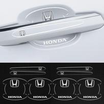 AAAKL1 8PCS For Honda Fit CRV Civic Mugen City Crosstour BRV Car Transparent Door Handle Protection Exterior Styling Door Bowl Stickers gray