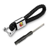 1 vnt. Metalinis automobilio raktų pakabukas Raktų žiedas Raktų dirželis Automobilio emblemos Stilius Fiat Abbas 500 Punto 124 125 500 Bravo Stilo Panda Abarth Tipo Viaggio Abbas black
