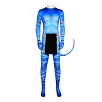 Avatar 2 Way of Water Cosplay Costume - Halloween Role-Playing Stage Outfit Medium blue
