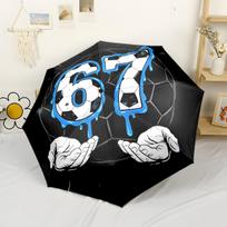 Six Seven Energy Bot Automatic Umbrella Retractable Design with 8-Rib Durability Durable Plastic & Iron Travel Essential Fashion Lovers